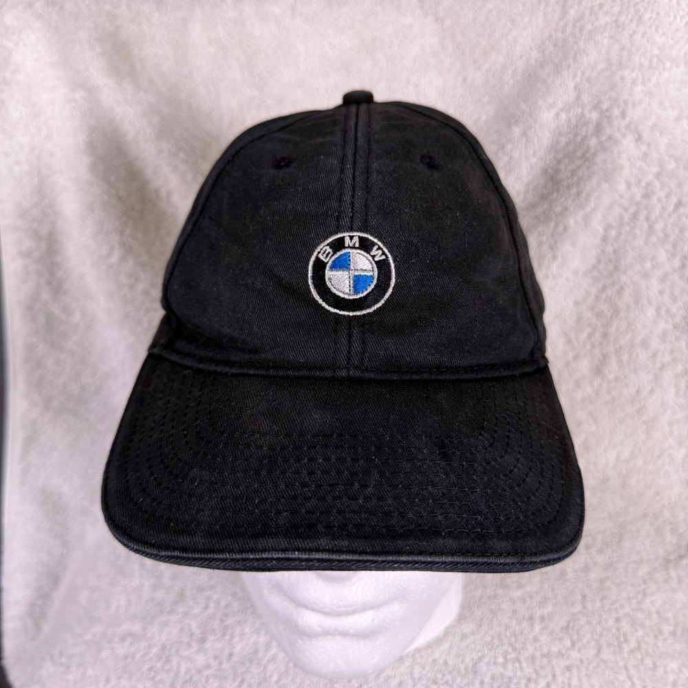 BMW Lifestyle Y2K Dad Cap Adjustable Strapback Black Logo Automotive Read!